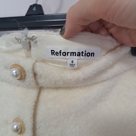 Reformation Brielle Skirt Ivory 6 NWOT - Picture 6 of 8